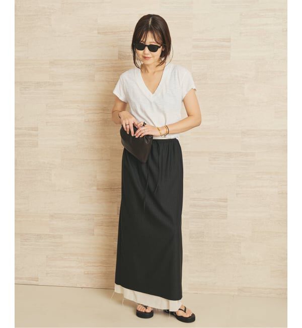 Plage「《予約》LAmade/エルエーメイド slub v neck TEE」|Tシャツ・カットソー|