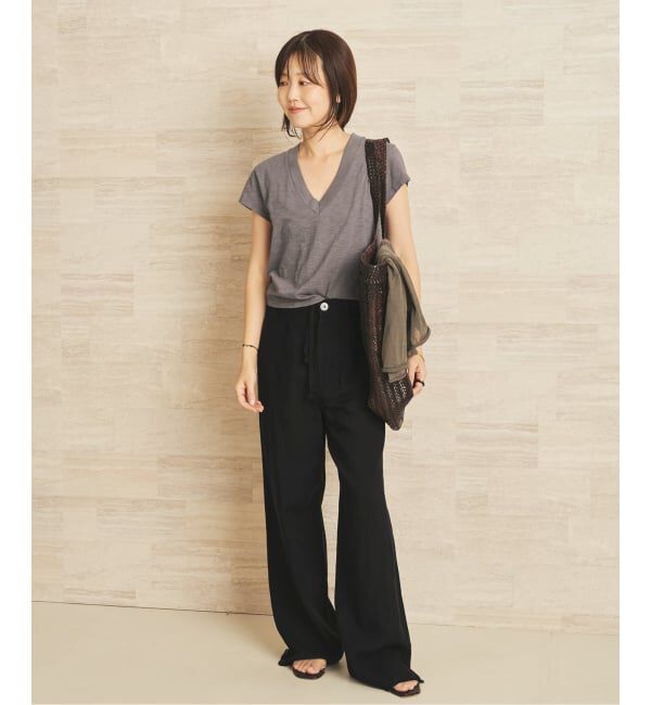 Plage「《予約》LAmade/エルエーメイド slub v neck TEE」|Tシャツ・カットソー|