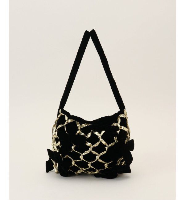 IENA「LUDLOW/ラドロー ribbon bag LD24A-BG015」|ショルダー・メッセンジャー|ブラック