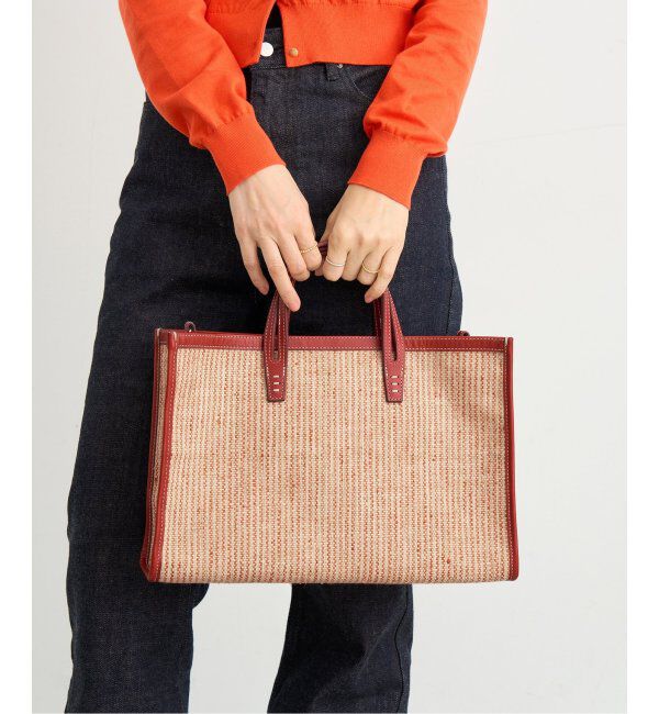 IENA「A VACATION/ア ヴァケーション BREAD M SUMAC STRIPE トートバッグ」|トートバッグ|ベージュ