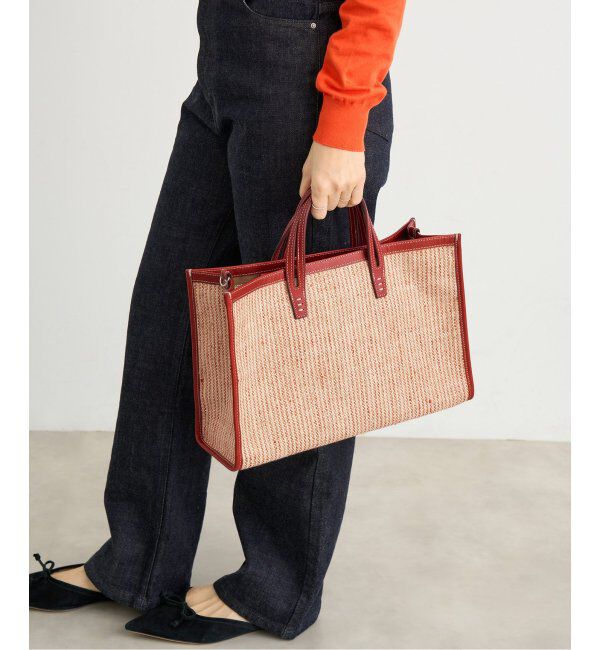 IENA「A VACATION/ア ヴァケーション BREAD M SUMAC STRIPE トートバッグ」|トートバッグ|