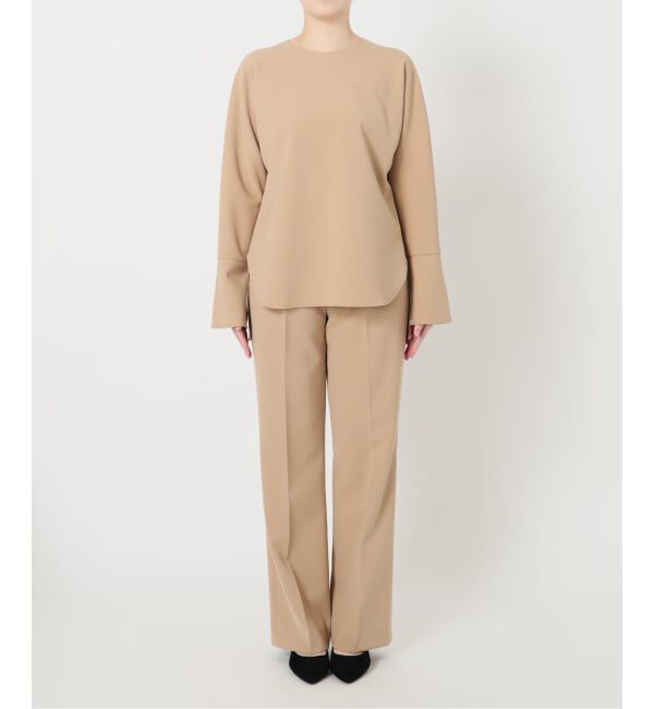 VERMEIL par iena「《追加》ダブルクロスストレッチ T-ブラウス」|シャツ・ブラウス|