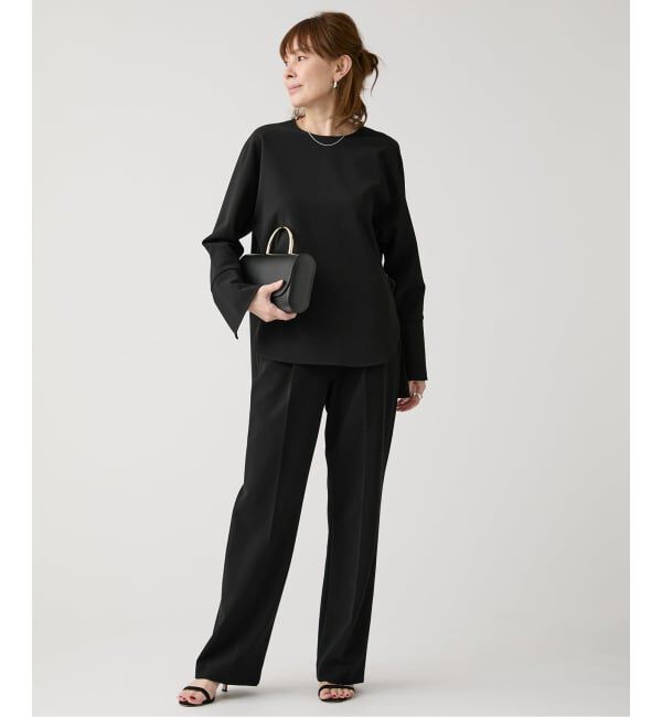 VERMEIL par iena「《追加》ダブルクロスストレッチ T-ブラウス」|シャツ・ブラウス|