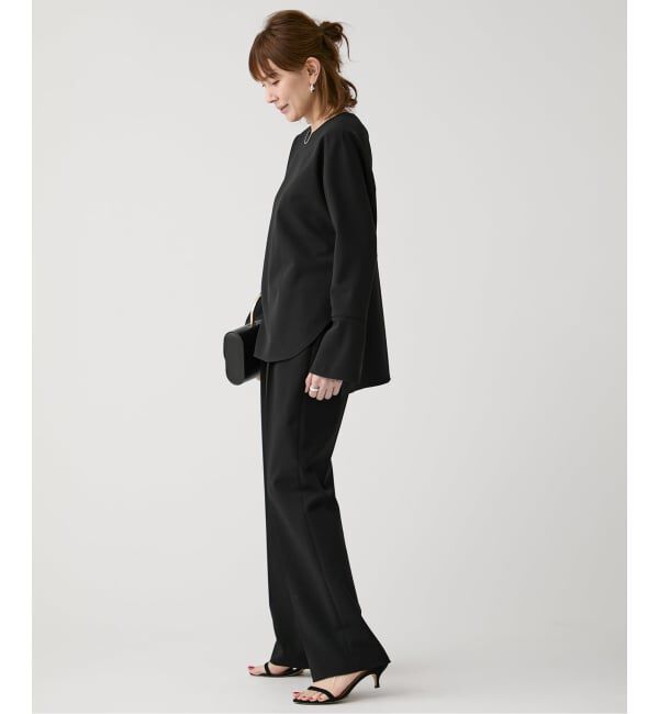 VERMEIL par iena「《追加》ダブルクロスストレッチ T-ブラウス」|シャツ・ブラウス|