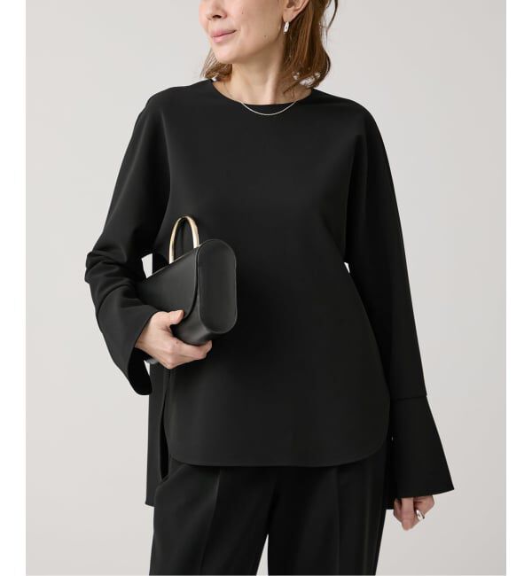 VERMEIL par iena「《追加》ダブルクロスストレッチ T-ブラウス」|シャツ・ブラウス|