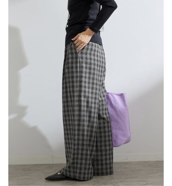 IENA「ウォッシャブル ギンガムチェックイージーパンツ」|その他|