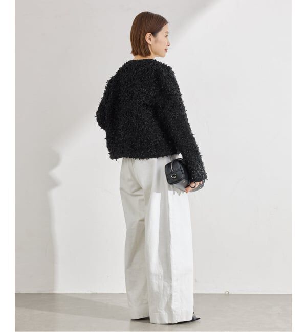 IENA「ファンシーツイードジャケット」|ノーカラージャケット|