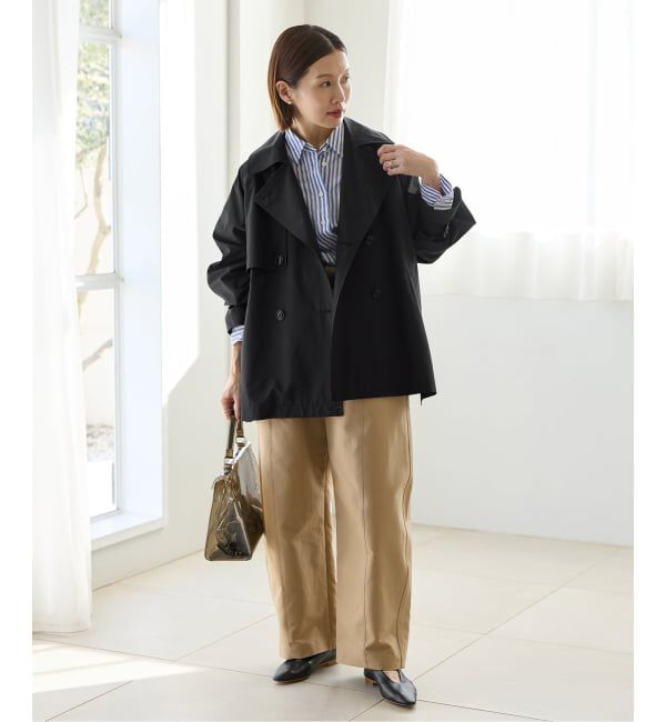 IENA「《新色あり/追加4/洗濯機洗い可》ポプリンオーバーショートコート」|その他|