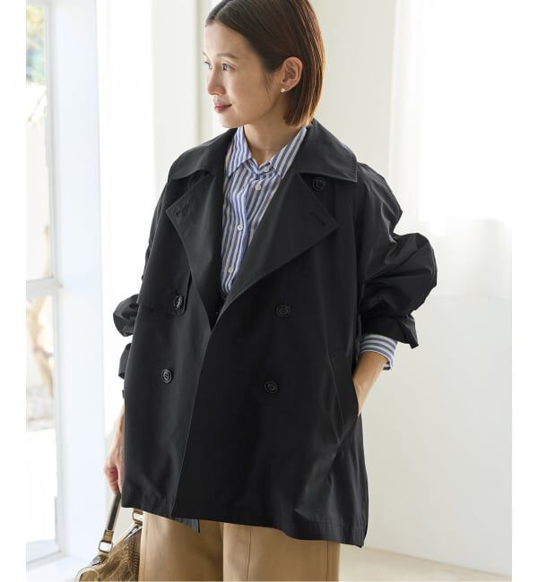 IENA「《新色あり/追加4/洗濯機洗い可》ポプリンオーバーショートコート」|その他|