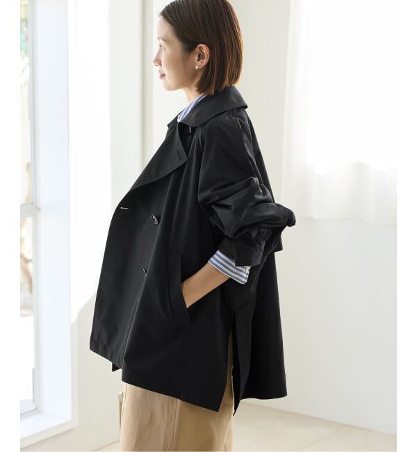 IENA「《新色あり/追加4/洗濯機洗い可》ポプリンオーバーショートコート」|その他|