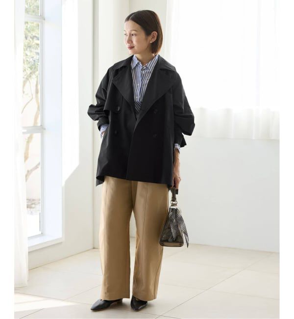 IENA「《新色あり/追加4/洗濯機洗い可》ポプリンオーバーショートコート」|その他|