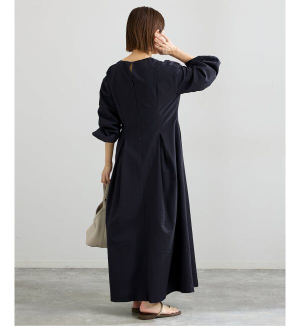 IENA「サッカーVネックフレアワンピース」|ワンピース|