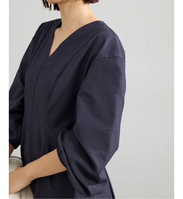 IENA「サッカーVネックフレアワンピース」|ワンピース|