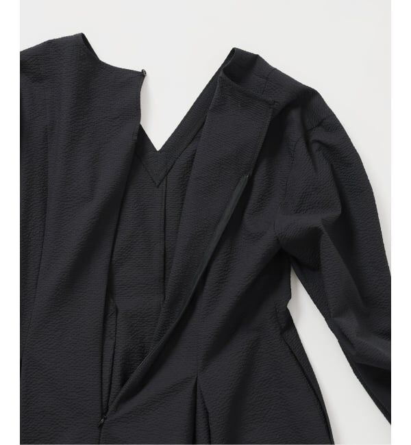 IENA「サッカーVネックフレアワンピース」|ワンピース|