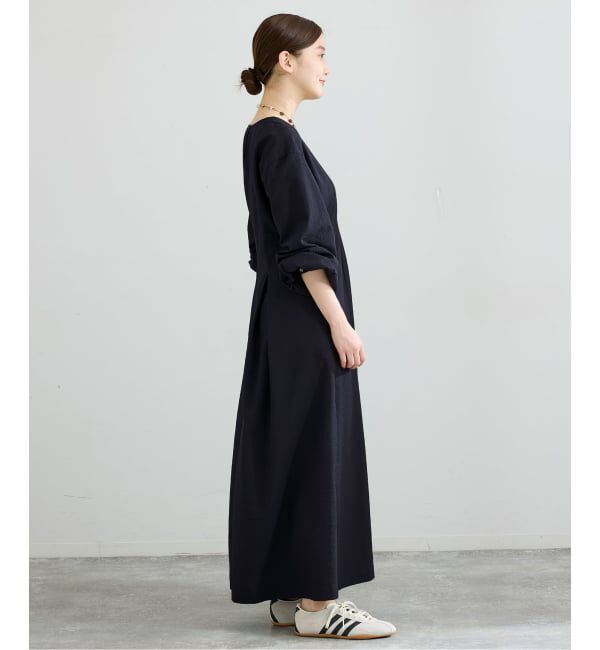 IENA「サッカーVネックフレアワンピース」|ワンピース|