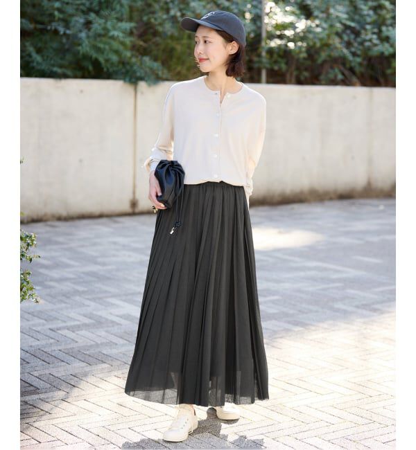 SLOBE IENA「《WEB限定/追加予約》PEボイルプリーツスカート」|スカート|