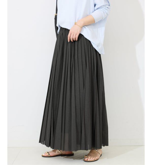SLOBE IENA「《WEB限定/追加予約》PEボイルプリーツスカート」|スカート|