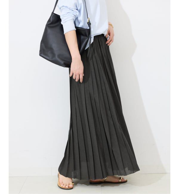 SLOBE IENA「《WEB限定/追加予約》PEボイルプリーツスカート」|スカート|
