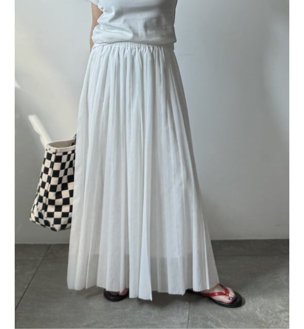 SLOBE IENA「《WEB限定/追加予約》PEボイルプリーツスカート」|スカート|