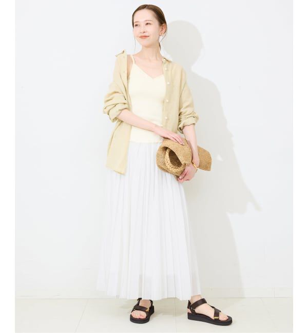 SLOBE IENA「《WEB限定/追加予約》PEボイルプリーツスカート」|スカート|