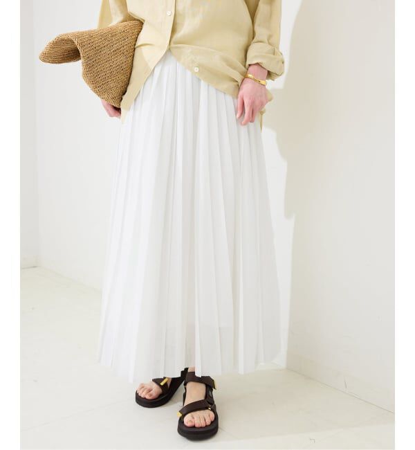 SLOBE IENA「《WEB限定/追加予約》PEボイルプリーツスカート」|スカート|