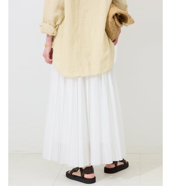 SLOBE IENA「《WEB限定/追加予約》PEボイルプリーツスカート」|スカート|