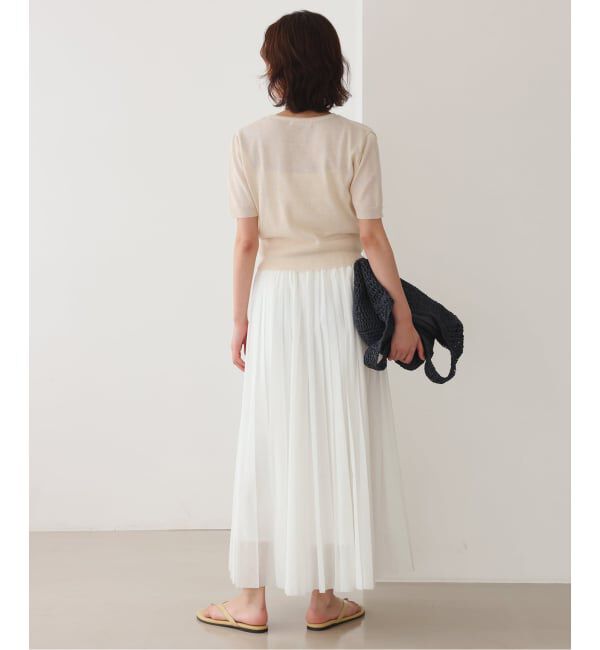 SLOBE IENA「《WEB限定/追加予約》PEボイルプリーツスカート」|スカート|