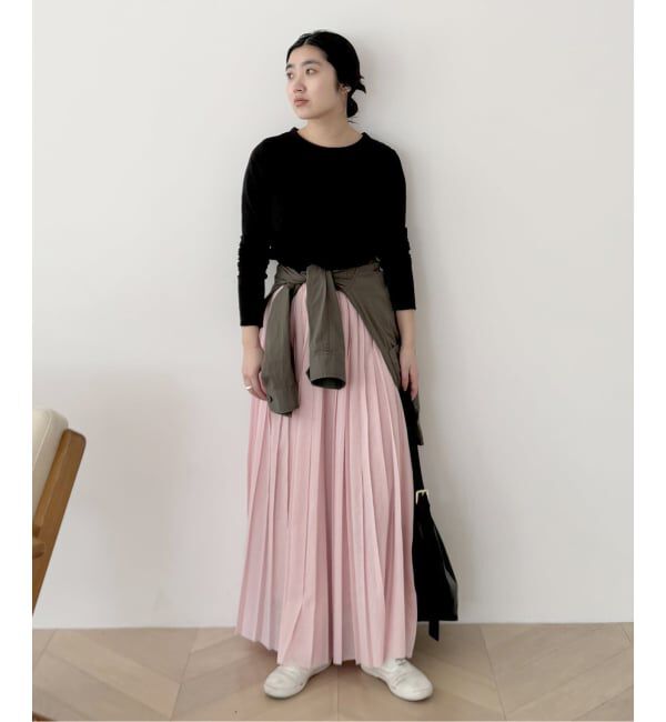 SLOBE IENA「《WEB限定/追加予約》PEボイルプリーツスカート」|スカート|