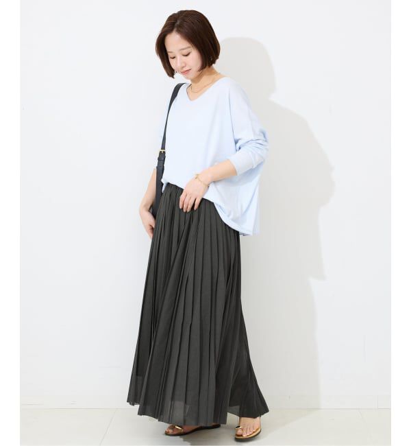 SLOBE IENA「《WEB限定/追加予約》PEボイルプリーツスカート」|スカート|