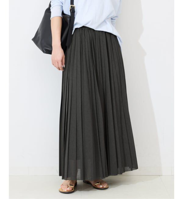 SLOBE IENA「《WEB限定/追加予約》PEボイルプリーツスカート」|スカート|