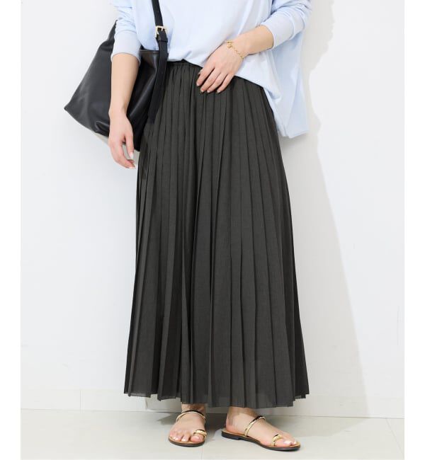 SLOBE IENA「《WEB限定/追加予約》PEボイルプリーツスカート」|スカート|