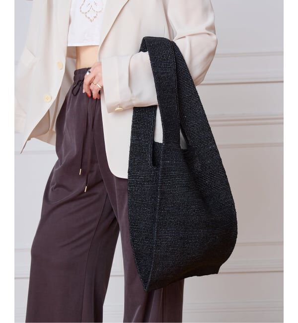 IENA LA BOUCLE「seya. セヤ RAFFIA SHOPPING BAG PEFA137-1」|かごバッグ|