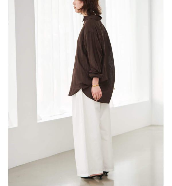 SLOBE IENA「《追加2》リネンコットンレギュラーシャツ」|シャツ・ブラウス|