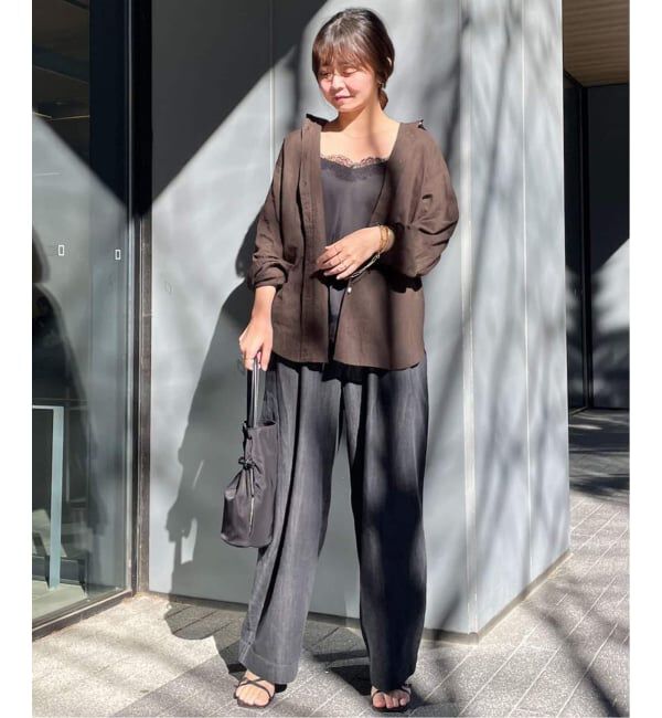 SLOBE IENA「《追加2》リネンコットンレギュラーシャツ」|シャツ・ブラウス|