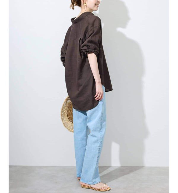 SLOBE IENA「《追加2》リネンコットンレギュラーシャツ」|シャツ・ブラウス|