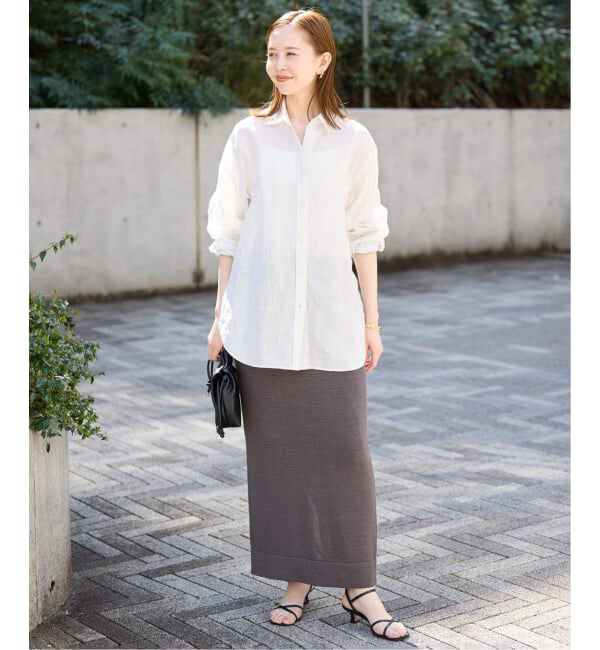 SLOBE IENA「《追加2》リネンコットンレギュラーシャツ」|シャツ・ブラウス|