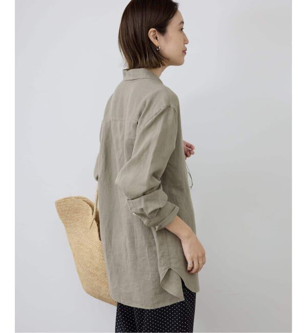 SLOBE IENA「《追加2》リネンコットンレギュラーシャツ」|シャツ・ブラウス|