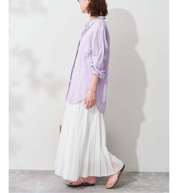 SLOBE IENA「《追加2》リネンコットンレギュラーシャツ」|シャツ・ブラウス|