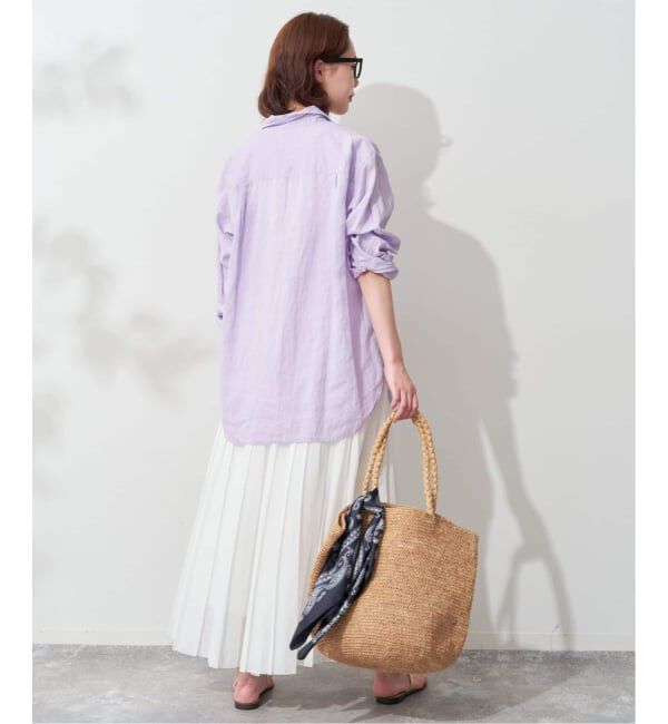 SLOBE IENA「《追加2》リネンコットンレギュラーシャツ」|シャツ・ブラウス|