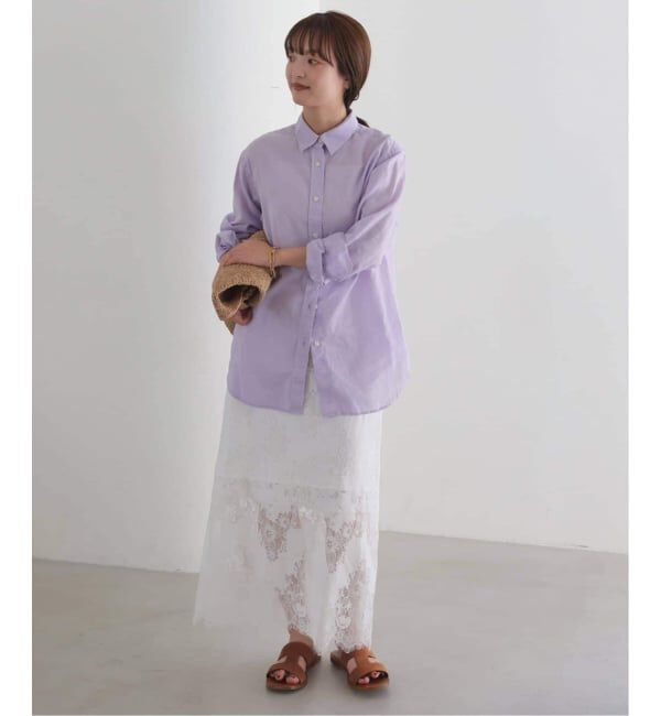 SLOBE IENA「《追加2》リネンコットンレギュラーシャツ」|シャツ・ブラウス|