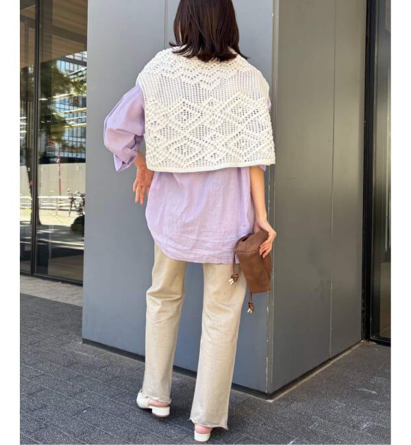 SLOBE IENA「《追加2》リネンコットンレギュラーシャツ」|シャツ・ブラウス|