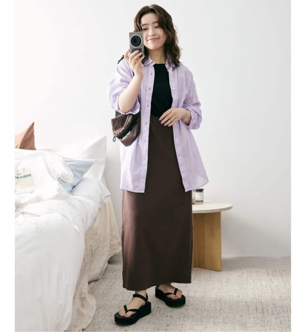 SLOBE IENA「《追加2》リネンコットンレギュラーシャツ」|シャツ・ブラウス|