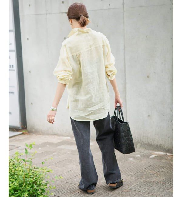 SLOBE IENA「《追加2》リネンコットンレギュラーシャツ」|シャツ・ブラウス|