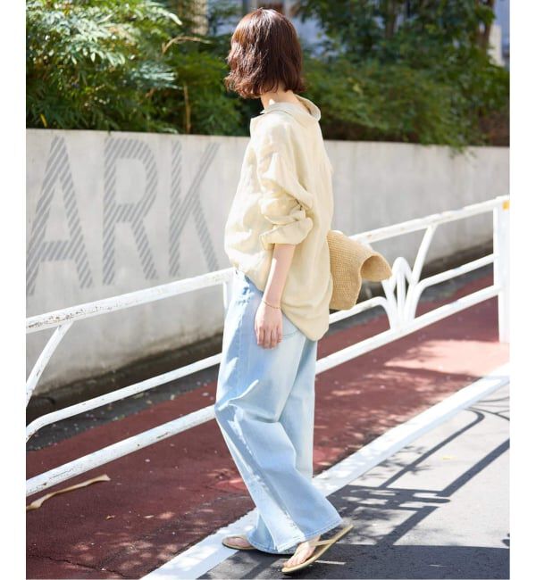 SLOBE IENA「《追加2》リネンコットンレギュラーシャツ」|シャツ・ブラウス|