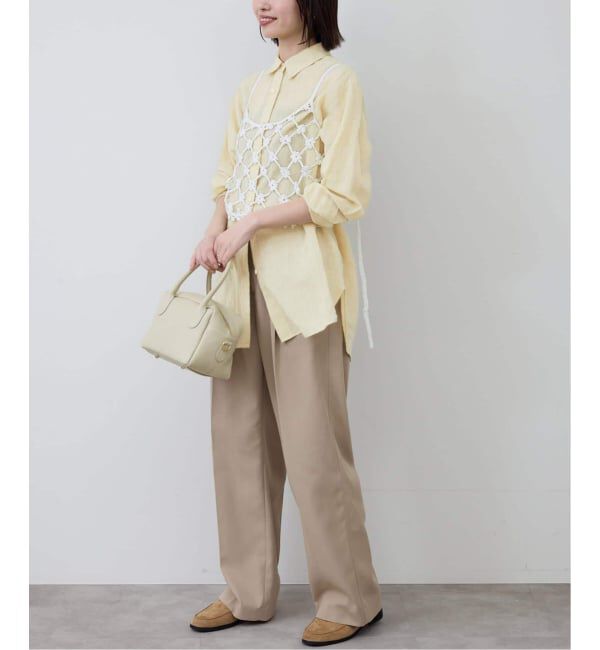 SLOBE IENA「《追加2》リネンコットンレギュラーシャツ」|シャツ・ブラウス|