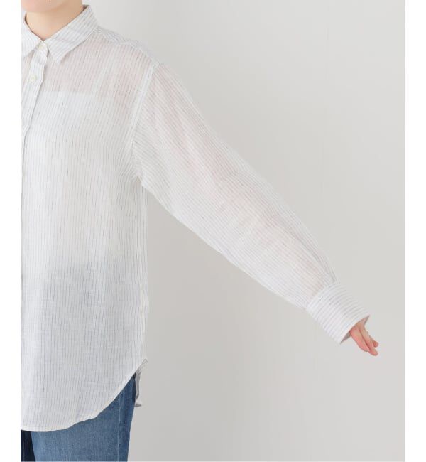 SLOBE IENA「《追加2》リネンコットンレギュラーシャツ」|シャツ・ブラウス|