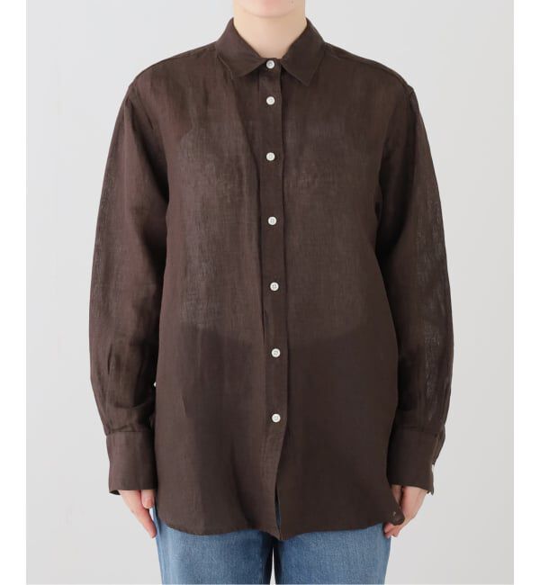 SLOBE IENA「《追加2》リネンコットンレギュラーシャツ」|シャツ・ブラウス|