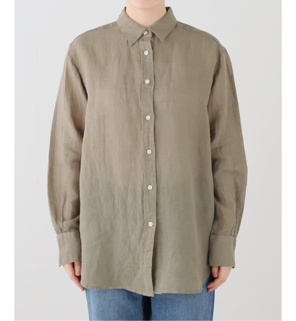 SLOBE IENA「《追加2》リネンコットンレギュラーシャツ」|シャツ・ブラウス|