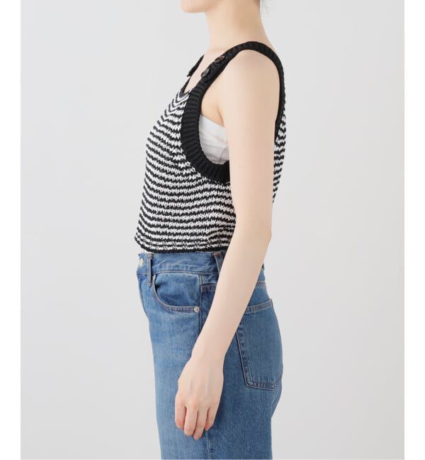 IENA「【一部店舗限定】JANE SMITH/ジェーンスミス BUTTON TANK TOP タンクトップ」|ニット・セーター|
