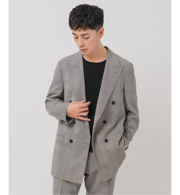 EDIFICE「COUTURE D&rsquo;ADAM (クチュール ド アダム) 別注 Double JK Glencheck」|テーラードジャケット|